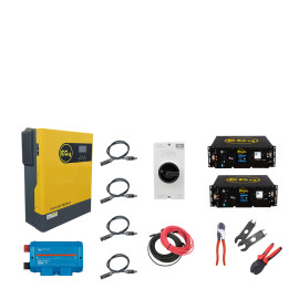 Complete Mobile Solar Kit 3000W Output | 5000W PV Input | 2,000W of Solar PV [Kit-E0010]