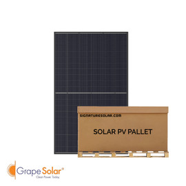 11.47kW Grape Solar 370W 24V Mono Solar Panel (Black) | GS-M120-370W-FAB1 | Full Pallet ( 31 Panels) 11.47kW Total