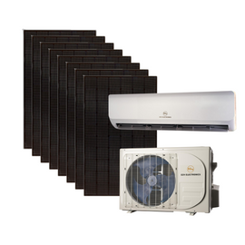 EG4 Hybrid Solar Mini-Split  Kit | Energy Star Certified Air Conditioner Heat Pump AC/DC| 24000 BTU | SEER2 21 | +  3150 Watts of Solar PV [KIT-E0012]