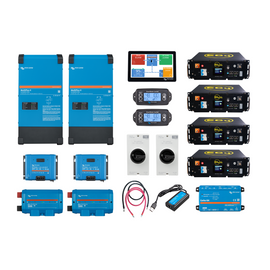Complete Mobile Solar Kit For RVs | Victron MultiPlus-II 12/3000 | 12V Input | 3000VA Output 120/240V | 2,400W of Solar PV [Kit-V0004]